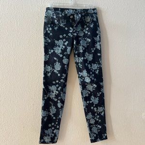 American Eagle Floral Skinny Jeans 00R
